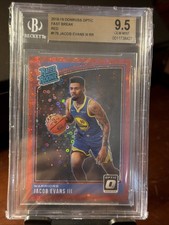 JACOB EVANS lll 11/85 FAST BREAK RED DISCO RR BECKETT 9.5 NICE OPTIC #’d CARD