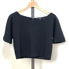 USED GUCCI SHORT-SLEEVE TOP, SIZE M, BLACK, ZIP-UP GOOD