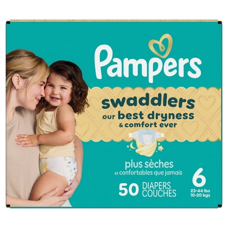4 boxes of Pampers Swaddlers size 6 - 50 Count- $39.99/box