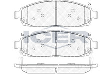 Bremsbelagsatz Vorne Akebono-System für Jeep Commander XK XH VAN Grand 04-10