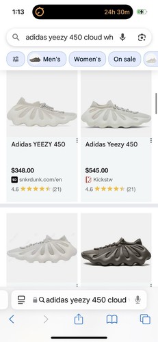 Adidas Yeezy 450 'Cloud White' US Mens 8.5, BRAND NEW With Tags (no Box) - Picture 13 of 13