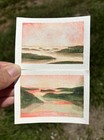 Miniature watercolor landscape painting. Original. Diptych. ACEO OOAK. — photo 1