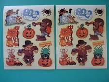 Vintage 1980 Hallmark HALLOWEEN Stickers 2 Complete Sheets