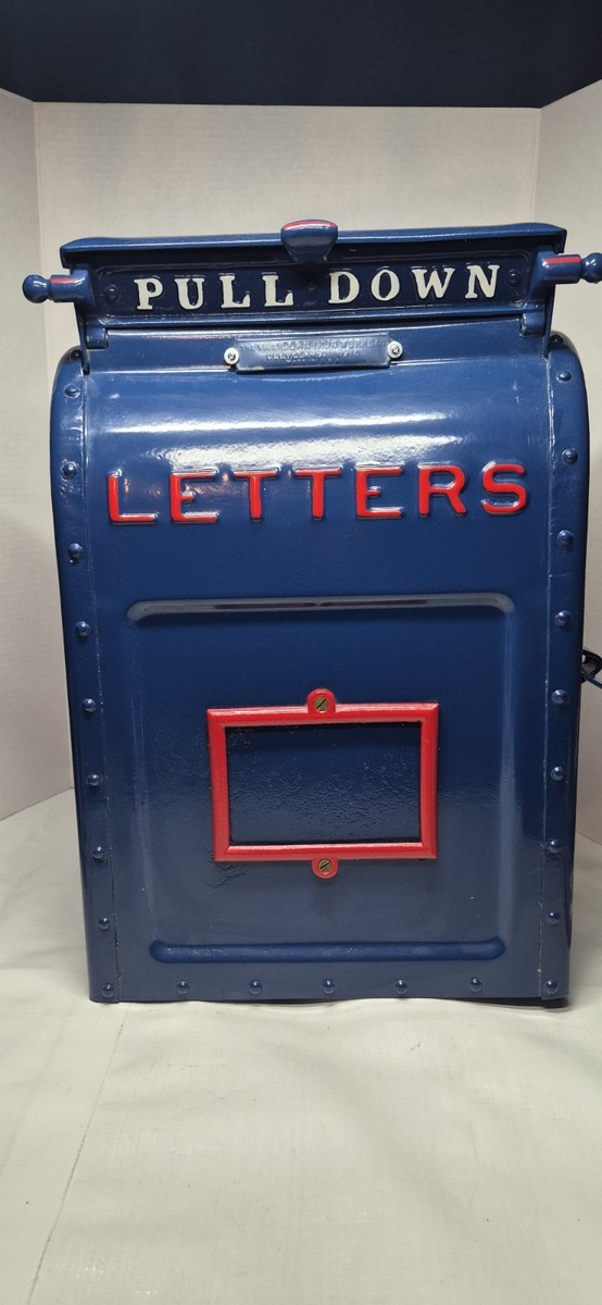 ヴィンテージ 1950 USメール ポスト デットストック Antique Cast Iron Cleveland Ohio Postal Post Office Letter Mail