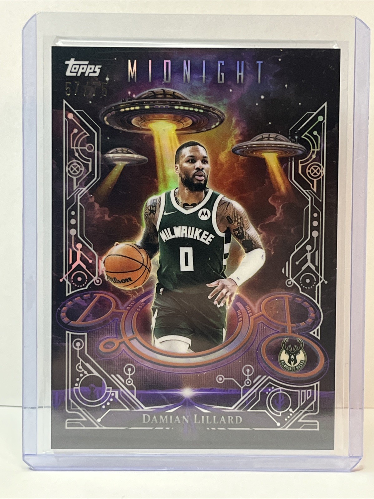 2025-26 Topps Midnight Daydreamers Damian Lillard Bucks Dusk #DD-12 - 57/75