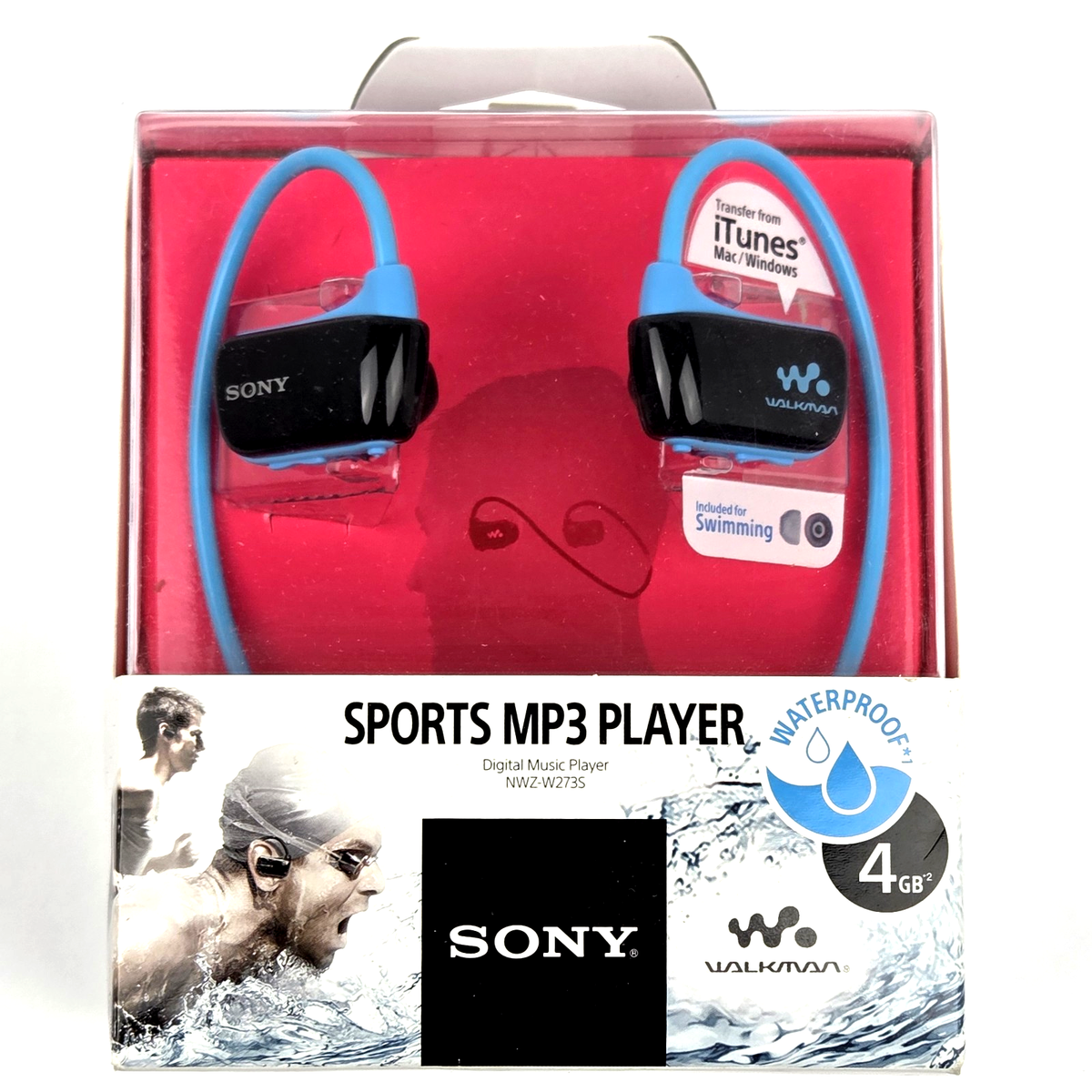 Sony Walkman NWZ-W273S 4 GB Waterproof Swimming MP3 Player (Blue