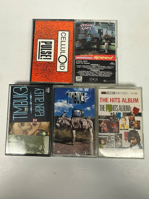 Lot of 5 Cassettes The Stray Cats   Built for Speed, Timbuk 3   Eden Alley Look!