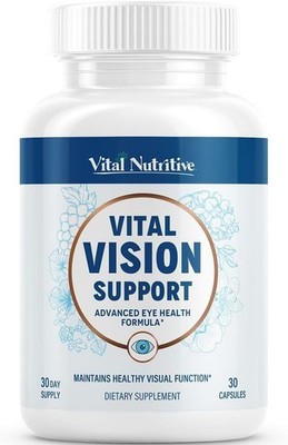Vital Vision Support   Eye Health Supplement with Vitamin A, Lutein, Beta Carote