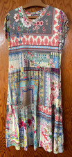 Johnny Was ANIKA CREW NECK TEA LENGTH DRESS - Size L