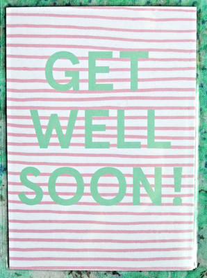 Postkarte ''GET WELL SOON''_Gute Besserung Genesung Gesundheit Krankheit Wunsch