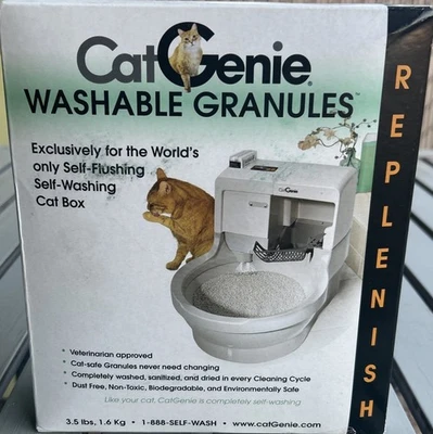 CatGenie Washable Granules for Self Washing Litter Box Litter Cat Toilet 3.5lbs - Image 1 of 4