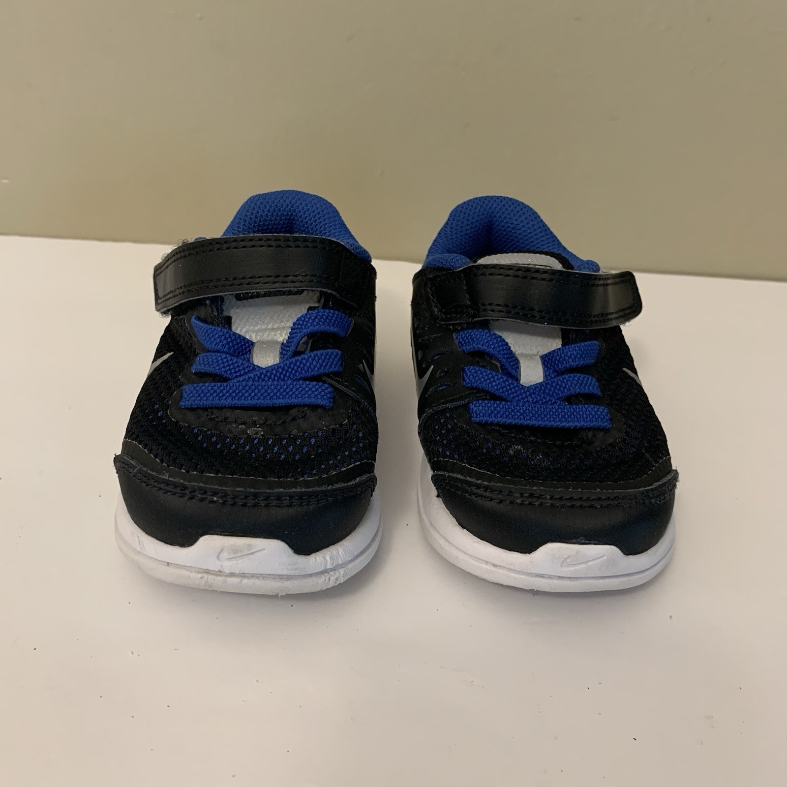 PONY Nike Flex 2016 Hook Loop Crib scarpa sneaker per bambini 834280 005 blu nero