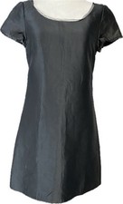 J.Crew Womens Dress Size 2 Black Silk Blend Casual Party Cocktail Minimalist