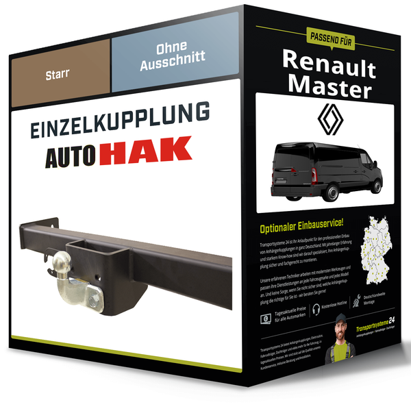 Starre AnhäNgerkupplung für Renault Master 02.2010-Jetzt III Auto Hak AHK-image