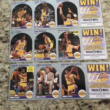 NBA Hoops Basketball Taco Bell Giveaway Los Angeles Lakers 1991 Magic