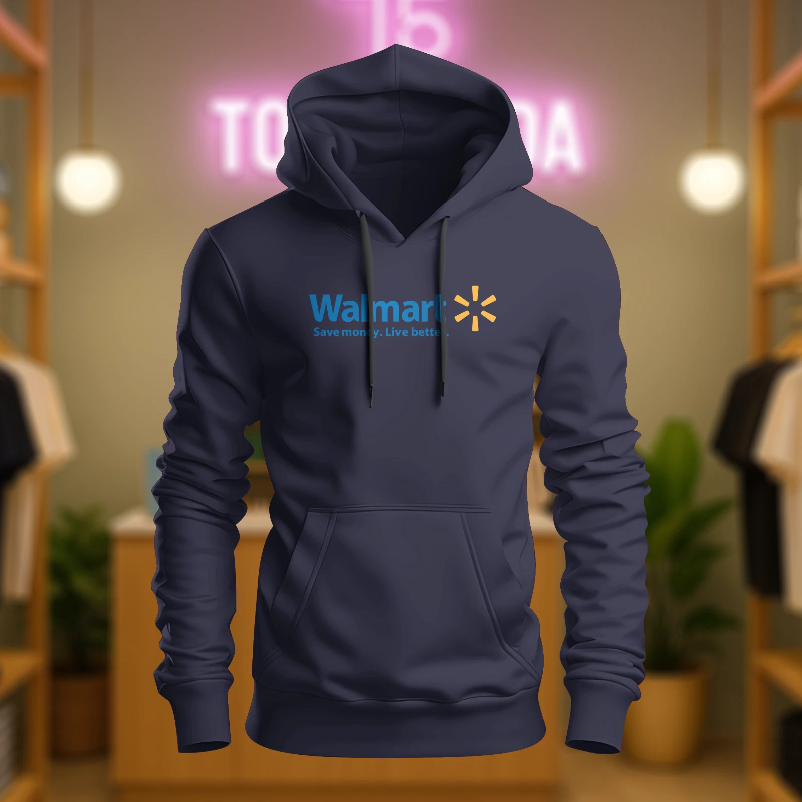 Walmart Logo Hoodie T-Shirt USA Flag