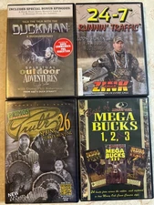 Lot of 4 Hunting DVDs – Primos, Duck Commander, Mossy Oak – Sealed/Used OOP
