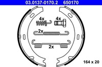 Bremsbackensatz Feststellbremse Hinten Ate 030137 01702 FÜR Mercedes