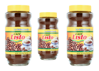 La Salvadoreña Instant Coffee    Cafe Listo 200 gr (3 jars)