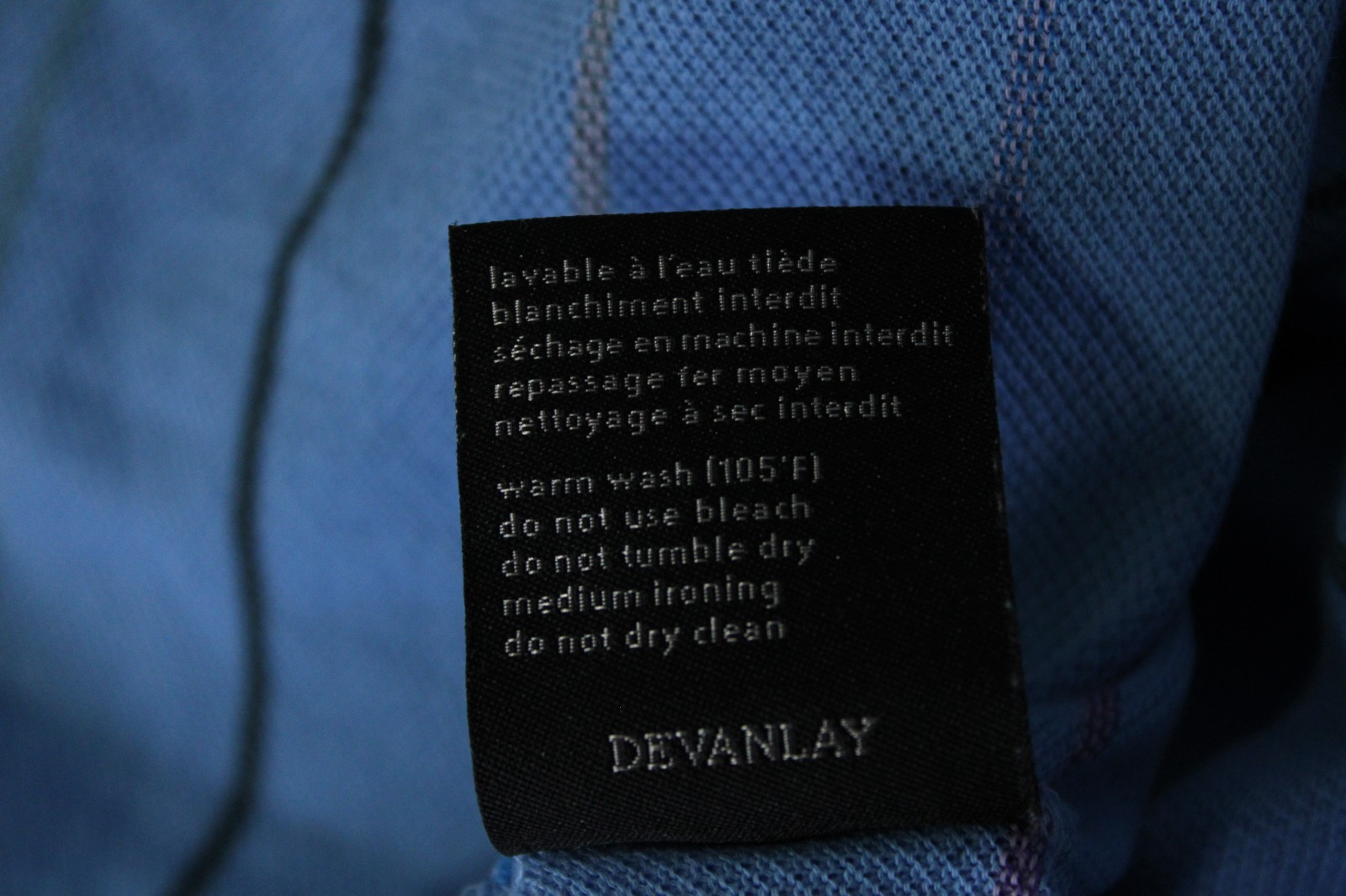 Lacoste Blue Striped 100% Cotton Long Sleeve Button Popover Polo Shirt Size 5 thumbnail 13