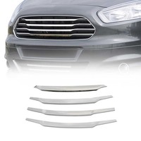 KüHlergrill Leisten Grillleisten FüR Ford Transit Courier 2014-2018 Chrom 4X