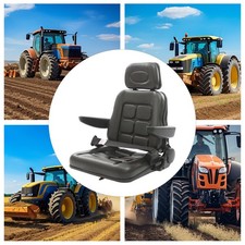 35°-180° Adjustable Tractor Seat Universal Forklifts Chair PVC Harvester Seating