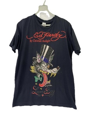 Ed Hardy By Christian Audigier Lover Boy Graphic TShirt Size M