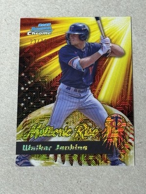 Walker Jenkins 2025 Bowman Chrome Mojo Meteoric Rise Red & Gold Refractor /75