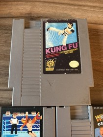 Wrestlemania Challenge, Pro Wrestling And Kung Fu NES Game Lot Authentic Tested