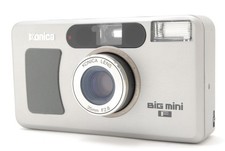  NEAR MINT Konica Big Mini F 35mm Silver Point  Shoot Film Camera From JAPAN