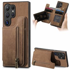 For Samsung S26 S25 Ultra S24 S23FE A37 A57 Phone Cover Stand Leather Wallet