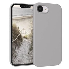 Silikonhülle für Apple iPhone 16e Smartphone Case Schutz Hülle Cover Hellgrau