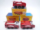 VINTAGE MATCHBOX LESNEY No.63b ALVIS FIRE CRASH TENDER x3 IN ORIGINAL BOXES 1963