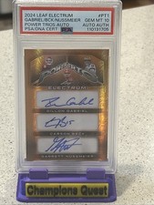 2024 Leaf Electrum Dillon Gabriel, Carson Beck, Garrett Nussmeier Auto /9 PSA 10