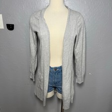 Gap Women s Long Open-Front Cardigan, Light Heather Grey US S