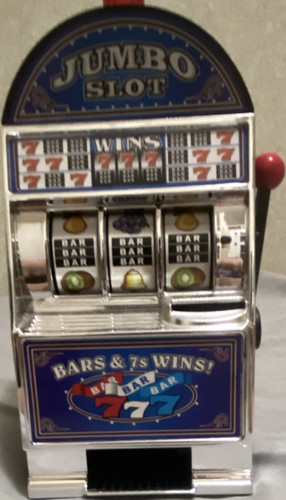 Jumbo Mechanical Collectible Slot Machine Bars & 7s Wins Novelty Casino