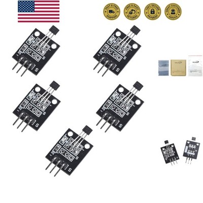 5pcs Hall Effect Magnetic Sensor Module 3144E A3144 Hall Effect Sensor DC 5V ...