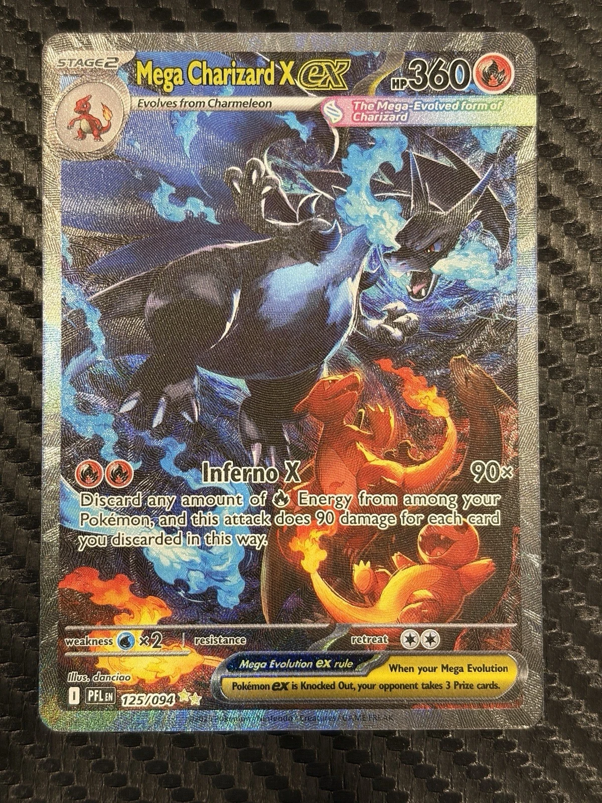 Mega Charizard x EX 125/094 Me02: Phantasmal Flames Holo (READ)