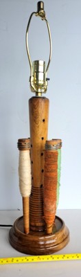 Vintage 1930's Textile Spools/Spindle Re-imagined Into Unique Sewing Lamp