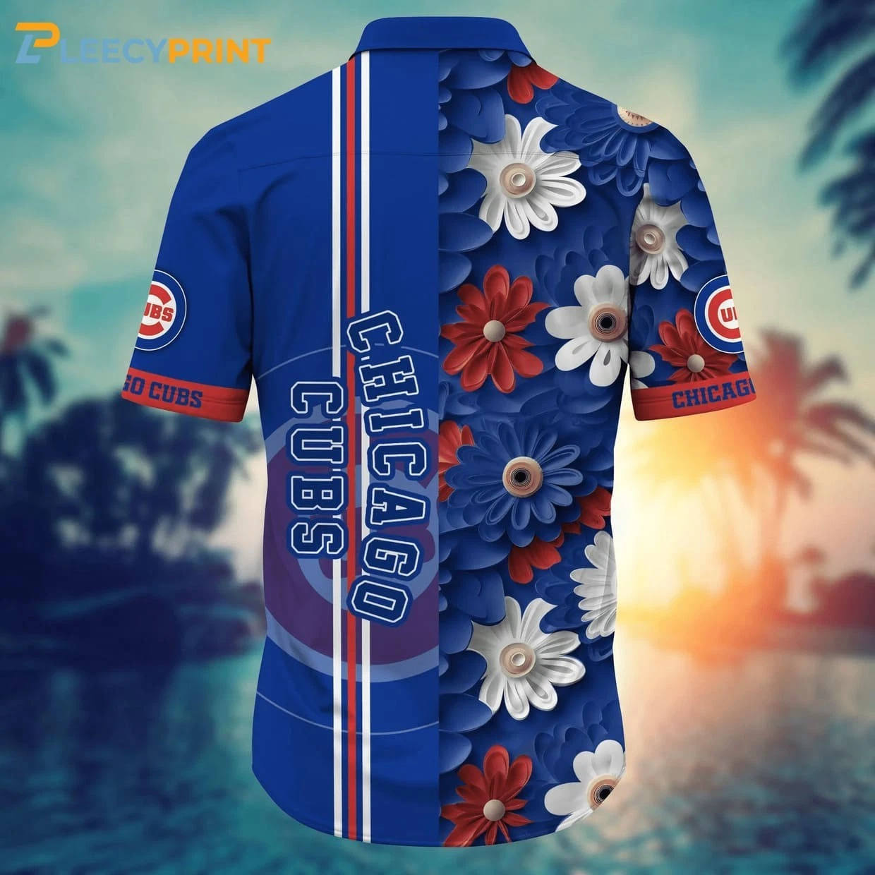 Chicago Baseball Team Cubss Inflated Flower Retro Hawaiian Shirt