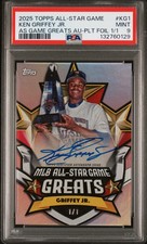 2025 Topps All-Star Game Greats Autograph #KG1 Ken Griffey JR Platinum 1/1 PSA 9