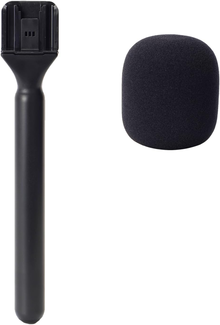 Wireless Microphone Holder with Windscreen Foam for Handheld Interviews-image