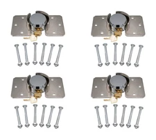 4Pk Heavy Duty Hidden Shackle Padlock & Hasp with Keyed Alike for Trailer Vans