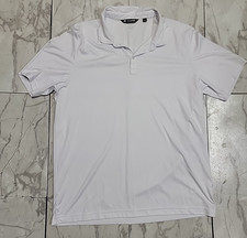 Travis Mathew Performance White Preppy Athletic Golf Polo Shirt Men's XXL