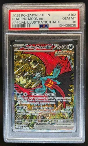 2025 Pokemon Prismatic Evolutions Roaring Moon ex #162/131 PSA 10 GEM MINT