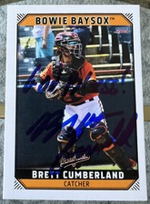 Brett Cumberland Signed 2019 Bowie Baysox Card Orioles