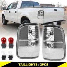 Chrome Tail Lights Wbulbs For 2004 2005 2006 2007 2008 Ford F150 F-150 Pair