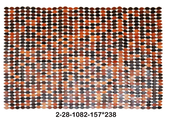 Modern floor rugs patchwork cow leather rug Bohemian new rugs 2-28 - Image 3 of 4