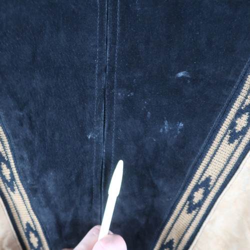 Vintage Scully Men's Suede Leather Jacket Coat Black & Tan Southwestern Size 2XL - Picture 7 of 16