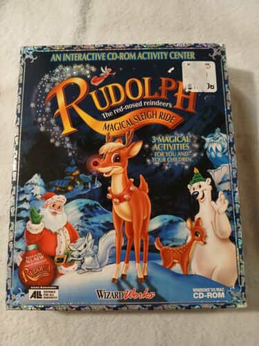 Rudolph The Red-Nosed Reindeer Magical Sleigh Ride PC Game Windows Mac Vintage - Picture 1 of 6
